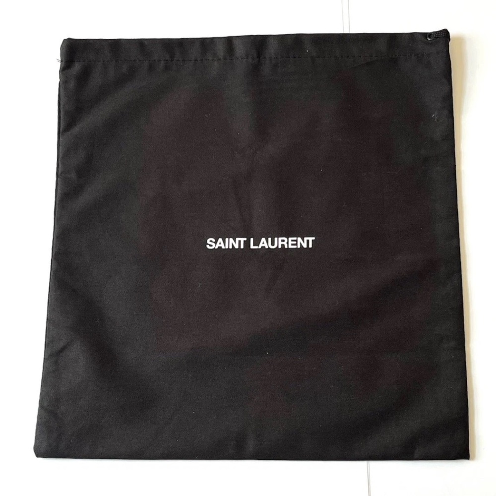Saint Laurent Black with white Logo dust cover bag  11.5” x 12”